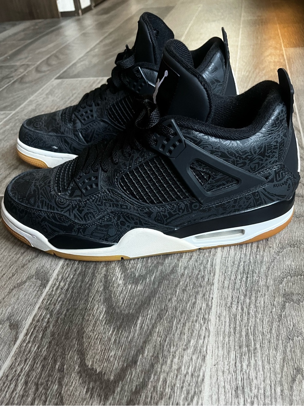 Jordan 4 Retro Laser black gum men’s size 11 - Picture 2 of 5